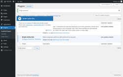 Page screenshot: Plugins ‹ Test site — WordPress