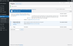 Page screenshot: Plugins ‹ Test site — WordPress