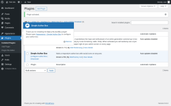 Page screenshot: Plugins ‹ Test site — WordPress