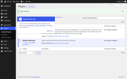 Page screenshot: Plugins &lsaquo; Test site &mdash; WordPress