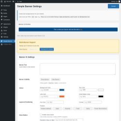 Page screenshot: Simple Banner