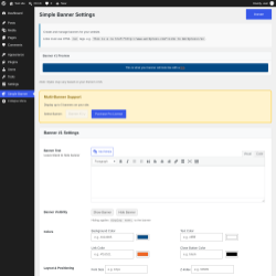 Page screenshot: Simple Banner