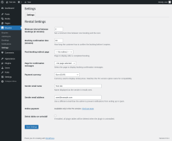 Page screenshot: Bicycles &rarr; Settings