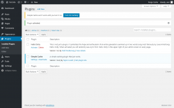 Page screenshot: Plugins ‹ Test site — WordPress