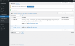 Page screenshot: Plugins ‹ Test site — WordPress