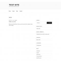 Page screenshot: Test site – Just another WordPress site