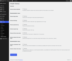 Page screenshot: Settings &rarr; Simple Cleanup