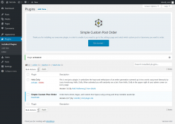 Page screenshot: Plugins &lsaquo; Test site &mdash; WordPress