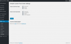 Page screenshot: Settings &rarr; SCPOrder