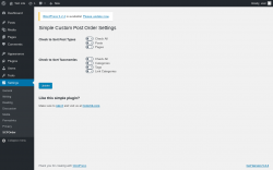 Page screenshot: Settings &rarr; SCPOrder