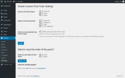 Page screenshot: Settings &rarr; SCPOrder