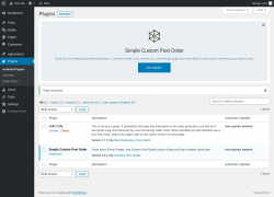 Page screenshot: Plugins &lsaquo; Test site &mdash; WordPress