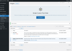 Page screenshot: Plugins &lsaquo; Test site &mdash; WordPress