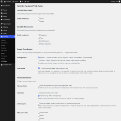 Page screenshot: Settings &rarr; SCPOrder