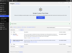 Page screenshot: Plugins &lsaquo; Test site &mdash; WordPress