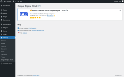 Page screenshot: Settings &rarr; Simple Digital Clock
