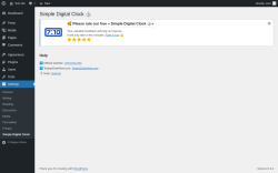 Page screenshot: Settings &rarr; Simple Digital Clock