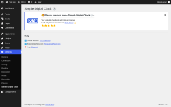 Page screenshot: Settings &rarr; Simple Digital Clock