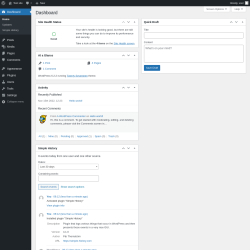 Page screenshot: Dashboard ‹ Test site — WordPress