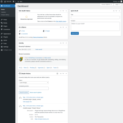 Page screenshot: Dashboard ‹ Test site — WordPress