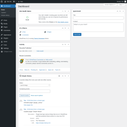 Page screenshot: Dashboard ‹ Test site — WordPress