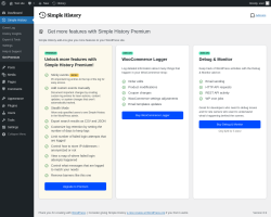 Page screenshot: Simple History → Get Premium