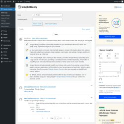 Page screenshot: Simple History