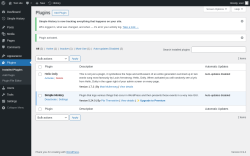 Page screenshot: Plugins &lsaquo; Test site &mdash; WordPress