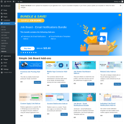 Page screenshot: Job Board → Add-ons