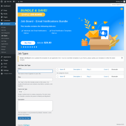 Page screenshot: Job Board → Job Types
