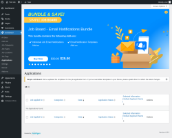 Page screenshot: Job Board → Applications