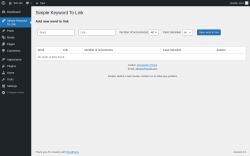 Page screenshot: Simple Keyword To Link