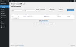 Page screenshot: Simple Keyword To Link