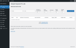 Page screenshot: Simple Keyword To Link
