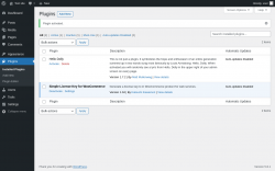 Page screenshot: Plugins ‹ Test site — WordPress