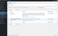 Page screenshot: Plugins &lsaquo; Test site &mdash; WordPress