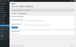 Page screenshot: WP Membership → Reports