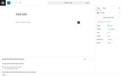 Page screenshot: Add Page ‹ Test site — WordPress