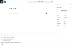 Page screenshot: Add Page ‹ Test site — WordPress
