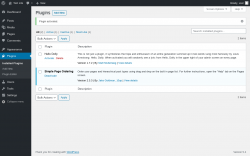 Page screenshot: Plugins &lsaquo; Test site &mdash; WordPress