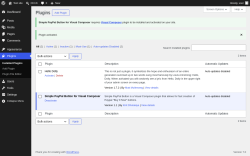 Page screenshot: Plugins &lsaquo; Test site &mdash; WordPress