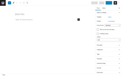 Page screenshot: Add New Post ‹ Test site — WordPress
