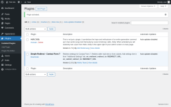 Page screenshot: Plugins &lsaquo; Test site &mdash; WordPress