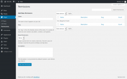 Page screenshot: Pages &rarr; Permissions