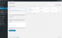 Page screenshot: Pages &rarr; Permissions