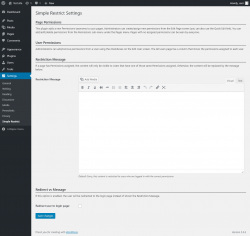 Page screenshot: Settings  &rarr; Simple Restrict