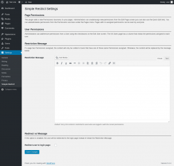 Page screenshot: Settings &rarr; Simple Restrict