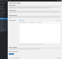 Page screenshot: Settings &rarr; Simple Restrict