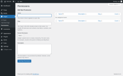 Page screenshot: Pages &rarr; Permissions