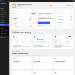Page screenshot: Sitemap 